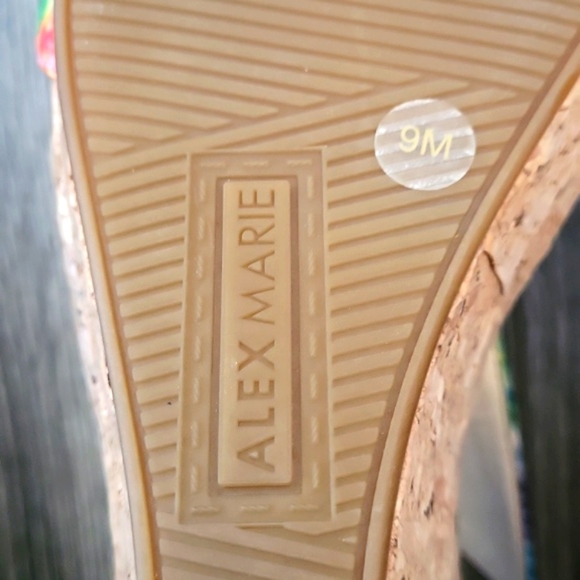 Alex Marie tie dye print wedge sandal with back zipper and adjustable buckle - Picture 12 of 12